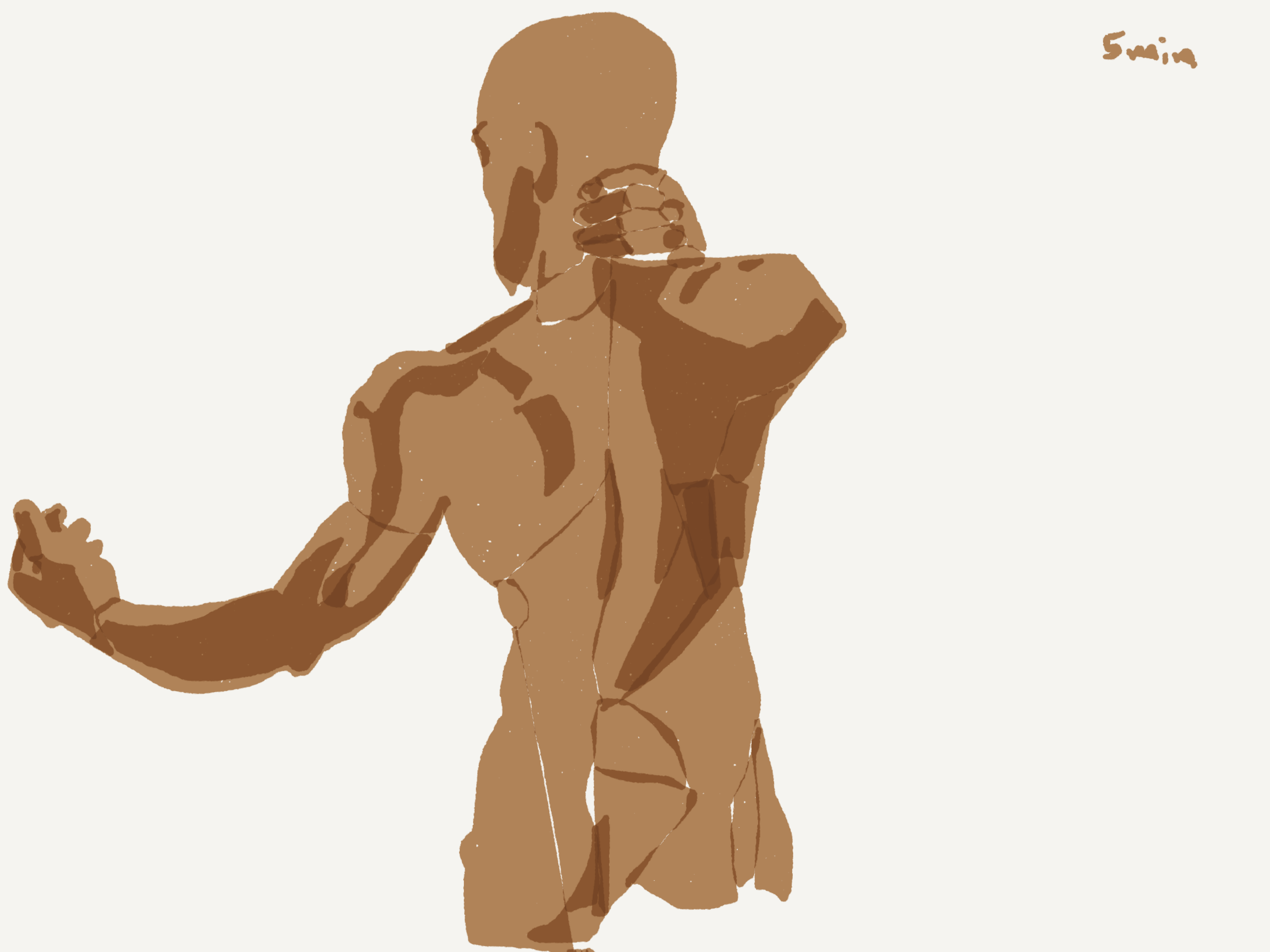 Alpharetta Drawing group, male figure, drawing on iPad with Alex Feliciano