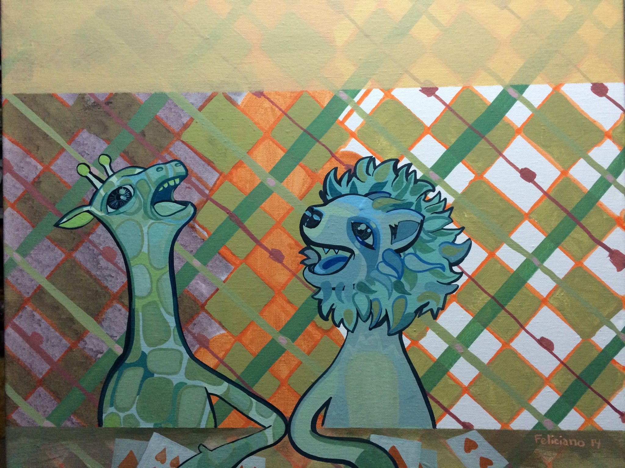 lion and giraffe icons of love