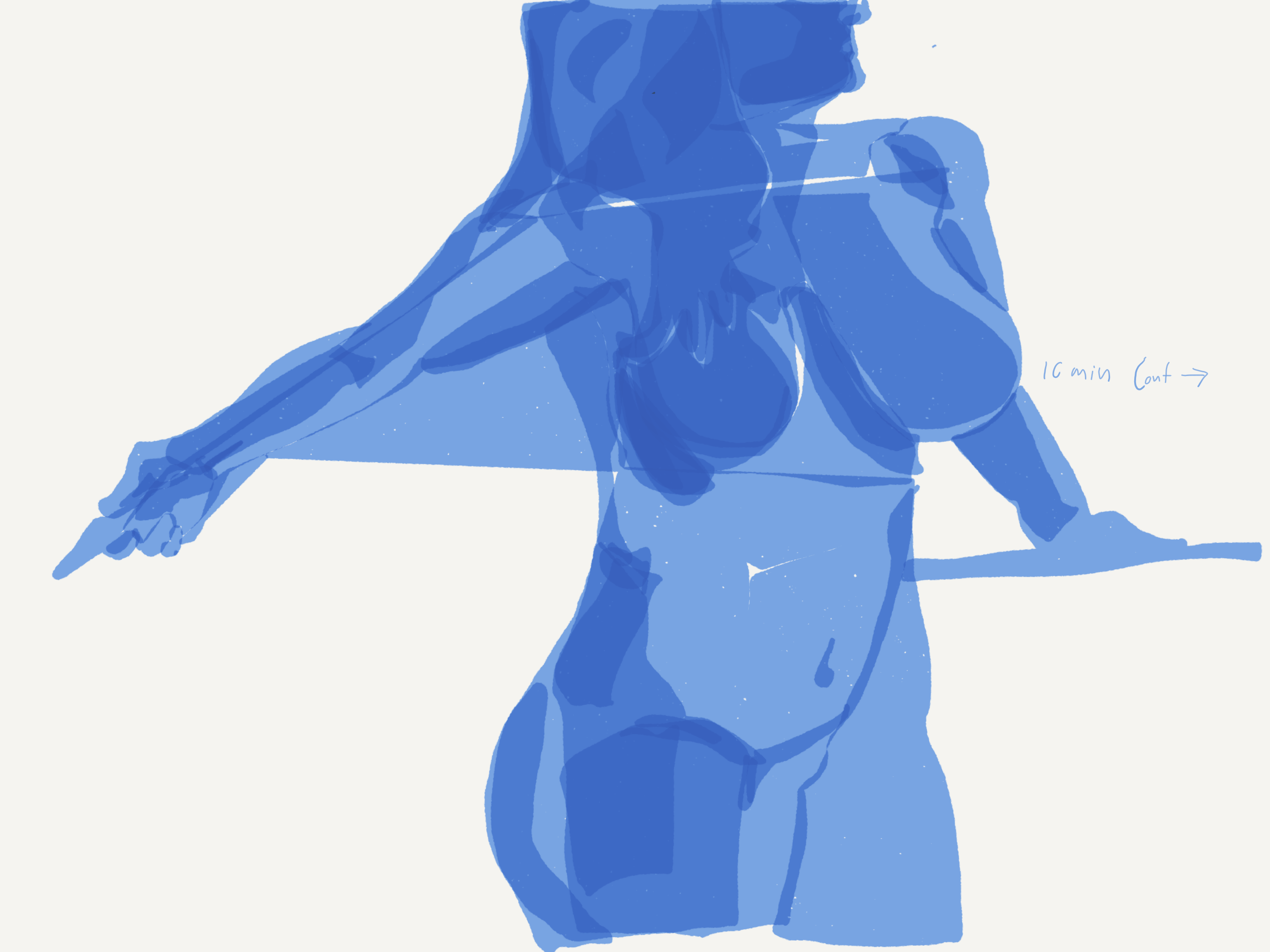 Nude, Digital drawing by Alex Feliciano 